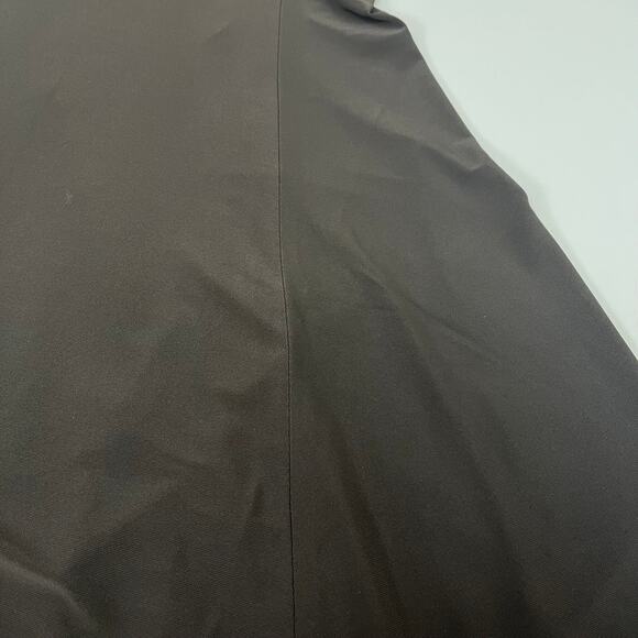 NORMA KAMALI Halter Turtle Fishtail Gown 4-Way Stretch Womens Sz M/38 Chocolate - Picture 3 of 9